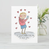 Ik belde om te zeggen dat ik van je hou kaart (Staand voorkant)