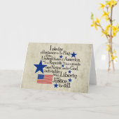 Ik beloof Allegiance aan de vlag Kaart (Gele Bloem)