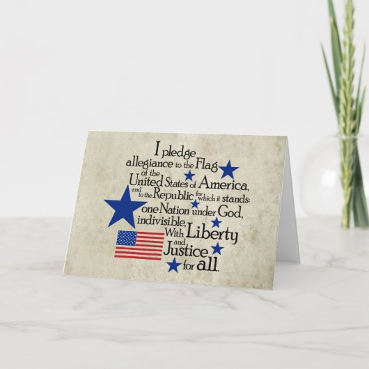 Ik beloof Allegiance aan de vlag Kaart (Voorkant)