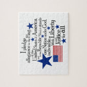 Ik beloof Allegiance aan de vlag Legpuzzel (Verticaal)