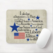 Ik beloof Allegiance aan de vlag Muismat (Met muis)