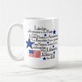 Ik beloof Allegiance aan de vlag van de Verenigde  Koffiemok (Links)
