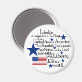 Ik beloof Allegiance aan de vlag van de Verenigde  Magneet (Voorkant / Achterkant)