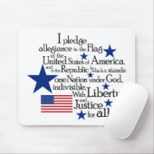 Ik beloof Allegiance aan de vlag van de Verenigde  Muismat (Met muis)