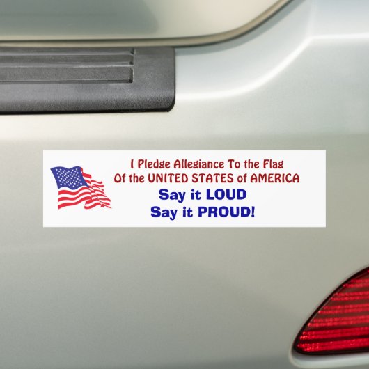 Ik beloof allegiantie aan de F... Bumpersticker (Op auto)