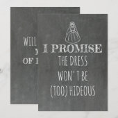 Ik beloof bruidsmeisje / Maid of Honor voorstel Kaart (Voorkant / Achterkant)