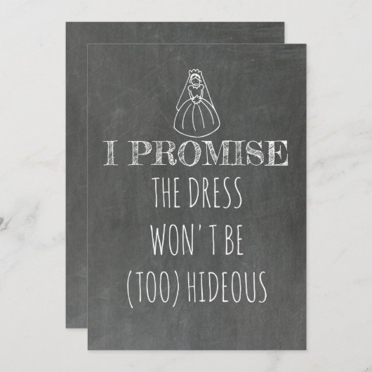 Ik beloof bruidsmeisje / Maid of Honor voorstel Kaart (Voorkant / Achterkant)