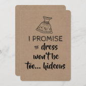Ik beloof bruidsmeisje / Maid of Honor voorstel Kaart (Voorkant / Achterkant)