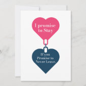 Ik beloof dat ik blijf, als je belooft nooit te ve feestdagenkaart (Voorkant)