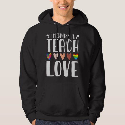 Ik beloof dat ik de diversiteit van de liefde en d hoodie (Voorkant)