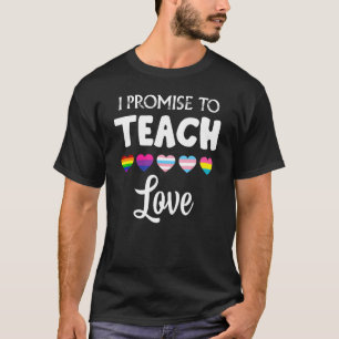 Ik beloof dat ik Lgbetq Pride Proud Ally Tea zal l T-shirt