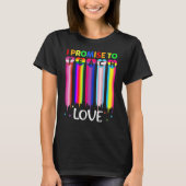 Ik beloof dat ik LGBT Q Pride Proud Ally T-shirt (Voorkant)