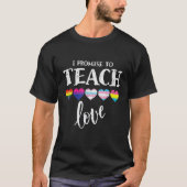 Ik beloof dat ik LGBT Q Pride Proud Ally T-shirt (Voorkant)