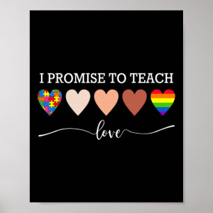 Ik beloof dat ik Liefde Autisme zal leren kennen A Poster