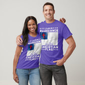 Ik beloof de Christelijke vlag Jezus T-shirt (Unisex)