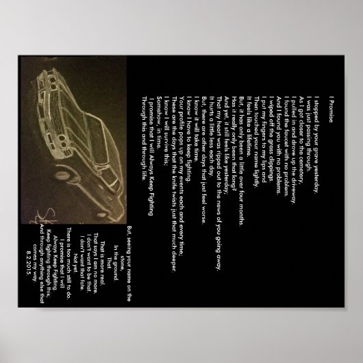 ik beloof gedicht poster (Voorkant)