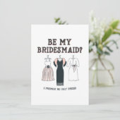 Ik beloof geen lelijke jurk Grappig bruidsmeisje v Kaart (Staand voorkant)