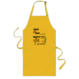 Ik beloof je Apron nog meer vis Lang Schort