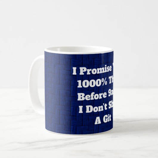 Ik beloof je klassieke Mok, 11 oz Koffiemok (Voorkant links)