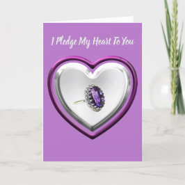 Ik beloof je mijn hart voor je groet kaart