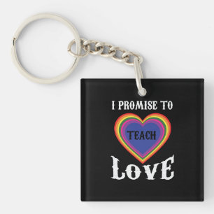 Ik beloof jullie liefde te leren kennen LGBTQ Sleutelhanger