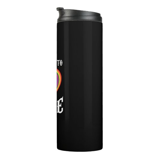 Ik beloof jullie liefde te leren kennen | LGBTQ |  Thermosbeker (Geroteerd rechts)