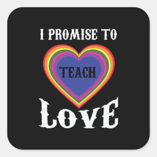 Ik beloof jullie liefde te leren kennen   LGBTQ    Vierkante Sticker
