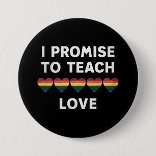 Ik beloof les te geven in liefde LGBT-Q trots trot Ronde Button 7,6 Cm
