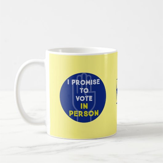 IK BELOOF PERSOONLIJK TE STEMMEN (GEEL) KOFFIEMOK (Links)