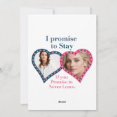 Ik beloof te blijven, als jij belooft nooit weg te feestdagenkaart (Achterkant)
