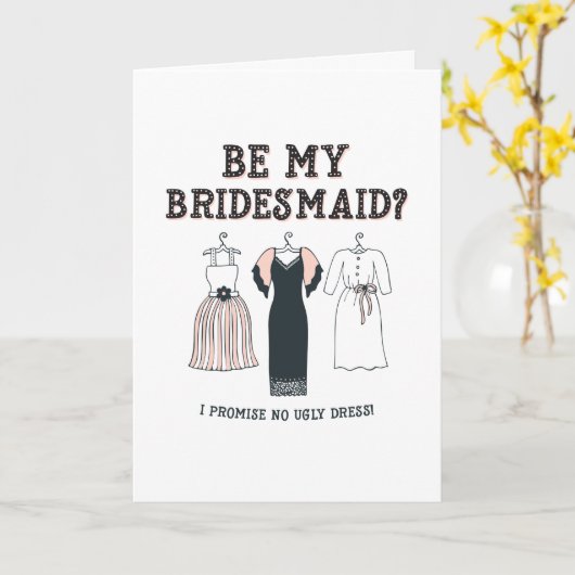 Ik beloof u dat er geen lelijk dress Funny Bridesm Kaart (Gele Bloem)