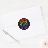 Ik beloof u dat ik LGBT-Q Pride Proud Ally Ronde Sticker (Envelop)
