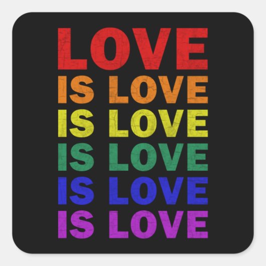 Ik beloof u dat ik LGBT-Q Pride Proud Ally Vierkante Sticker (Voorkant)
