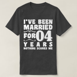 Ik ben 04 jaar getrouwd Jubileumhuwelijk T-shirt