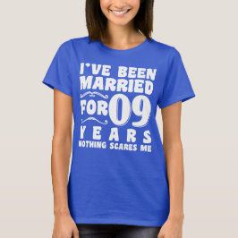 Ik Ben 09 Jaar Getrouwd Huwelijksfeest Grappig T-shirt