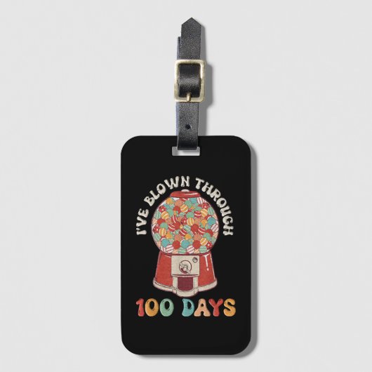 Ik ben 100 dagen doorgekomen bagagelabel (Voorkant (verticaal))