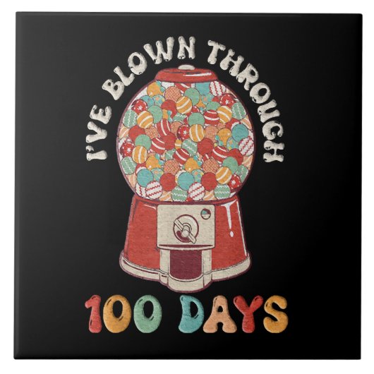 Ik ben 100 dagen doorgekomen tegeltje (Voorkant)