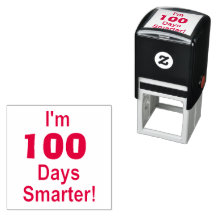"Ik ben 100 dagen slimmer!" Zelfinkend stempel