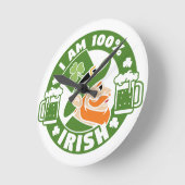 Ik ben 100% Iers Ronde Klok (Hoek)