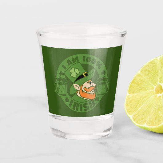 Ik ben 100% Iers Shotglas Shot Glas (Voorkant)