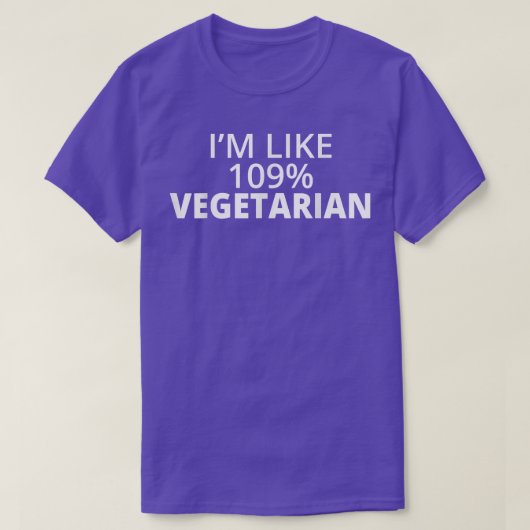 Ik ben 100 procent vegetariër Sarcasm Sarcastic Sa T-shirt (Design voorkant)