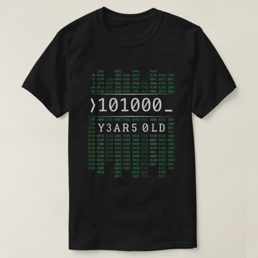 Ik ben 101000 jaar oude Binaire Code 40th Birthday T-shirt (Design voorkant)