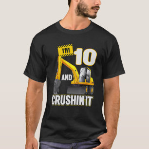 Ik ben 10 en ik citeer 10e bouwgraafmachine t-shirt