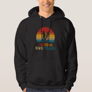 Ik ben 10 In Hondenjaren Grappig 70ste Verjaardag Hoodie