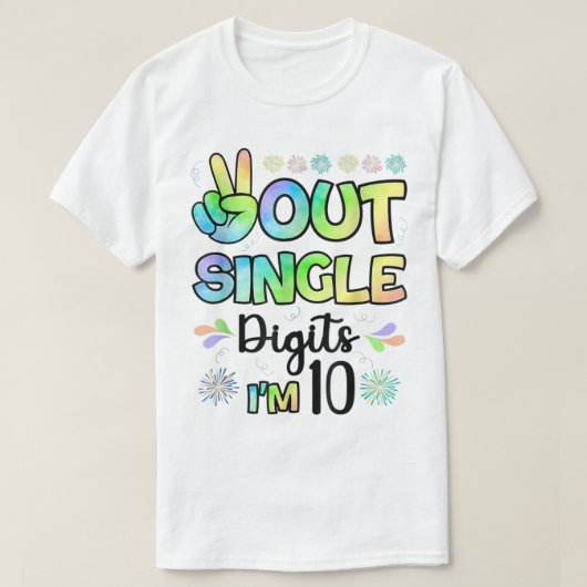 Ik ben 10 kinderen voor vrede uit één cijfer t-shirt (Design voorkant)