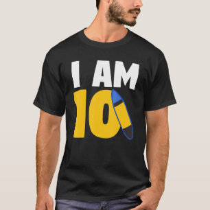 Ik ben 10 surfplanken, tiende verjaardag surfboard t-shirt