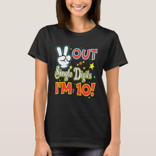 Ik ben 10-tiende verjaardag meisje uit één cijfer t-shirt