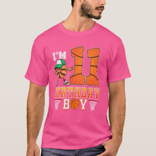 Ik ben 11 jaar oude 11e verjaardag Jongen Basketba T-shirt