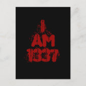 Ik ben 1337. Diepe rode tekst. Leet Gamer. Briefkaart (Voorkant)