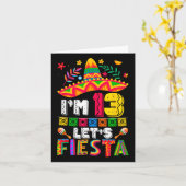 Ik ben 13 jaar Let's Fiesta 13th Birthday Mexico Kaart (Gele Bloem)